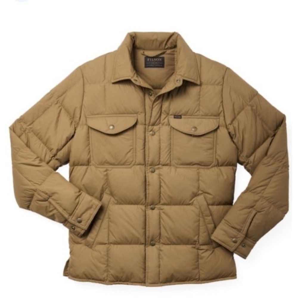 FILSON LIGHTWEIGHT DOWN JAC-SHIRT DARK TAN Med